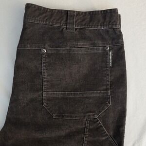Exofficio Men Brown Corduroy Utility Pants Straight Leg Flat Front Sz 38X32